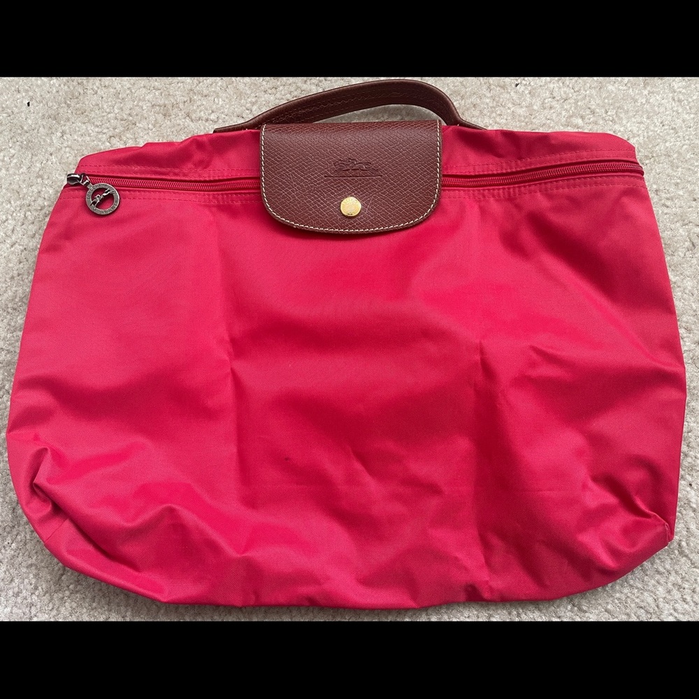 Longchamp Le Pliage Briefcase/Portfolio in Deep Red
